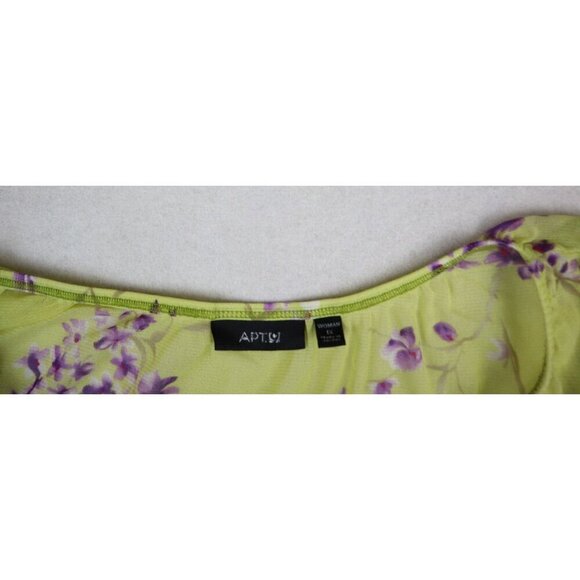 APT. 9 - WOMEN'S GREEN FLORAL PRINT TOP & CAMI SET - SIZE 1X - Picture 5 of 7